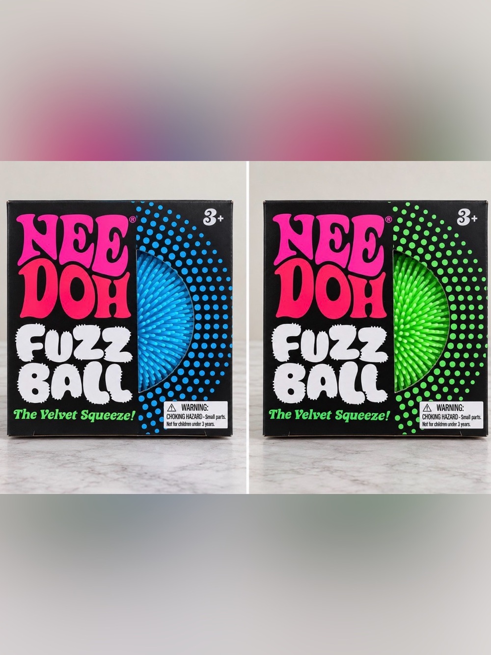 2 Fuzz Ball Velvet Squeeze Toy -Bundle